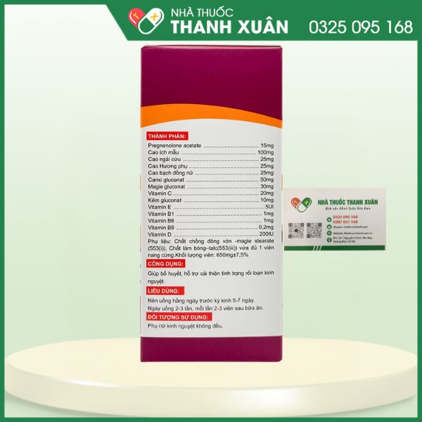 Kinh Phụ Khang - Hỗ trợ cải thiện tình trạng rối loạn kinh nguyệt, giảm đau bụng kinh